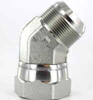 24 V6X-S #24 MALE JIC X #24 FEMALE JOC SWIVEL 45 DEG